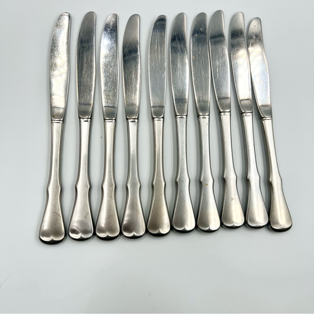 Oneida Community Patrick Henry Stainless Dinner Knives Set of 10 Vintage
